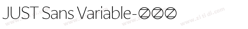 JUST Sans Variable字体转换